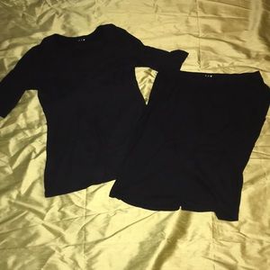 three dots kick skirt set